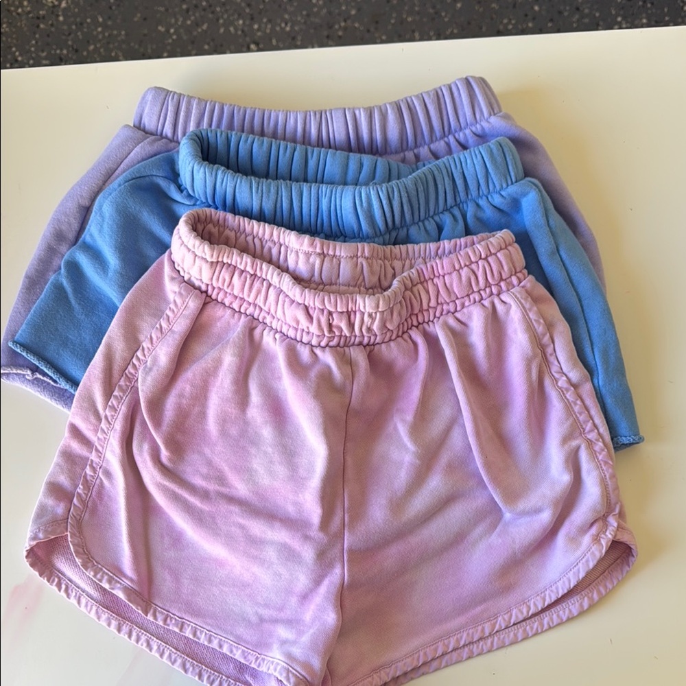 Bundle of 3 girls Pastel Shorts Set